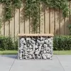 Image de Banc De Jardin Design De Gabion 63x31,5x42cm Bois Massif De Pin Vidaxl