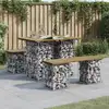 Image de Table De Jardin Gabion Design 100x70x72 Cm Bois De Pin Imprégné Vidaxl