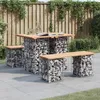 Image de Banc De Jardin Design De Gabion 100x70x72 Cm Bois Massif De Pin Vidaxl