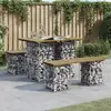 Image de Table De Jardin Gabion Design 100x70x72 Cm Bois De Pin Imprégné Vidaxl