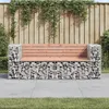 Image de Banc De Jardin Design Gabion 184x71x65,5 Cm Bois Massif Douglas Vidaxl