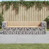 Image de Banc De Jardin Design Gabion 244x71x65,5 Cm Bois Massif De Pin Vidaxl