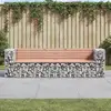 Image de Banc De Jardin Design Gabion 244x71x65,5 Cm Bois Massif Douglas Vidaxl
