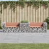 Image de Banc De Jardin Avec Panier En Gabion Bois Massif De Douglas Vidaxl
