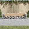 Image de Banc De Jardin Design Gabion 287x71x65,5 Cm Bois Massif De Pin Vidaxl