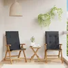 Image de Chaises De Jardin Inclinables Lot De 2 Et Coussins Teck Massif Vidaxl
