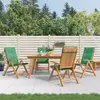 Image de Chaises De Jardin Inclinables Lot De 4 Et Coussins Bois Teck Vidaxl