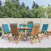 Image de Chaises De Jardin Inclinables Et Coussins Lot De 6 Bois Teck Vidaxl
