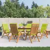 Image de Chaises De Jardin Inclinables Et Coussins Lot De 6 Bois Teck Vidaxl