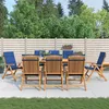 Image de Chaises De Jardin Inclinables Et Coussins Lot De 8 Teck Solide Vidaxl