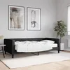 Image de Lit De Jour Avec Matelas Noir 100x200 Cm Tissu Vidaxl