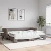 Image de Lit De Jour Avec Gigogne Sans Matelas Taupe 80x200 Cm Vidaxl