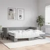 Image de Lit De Jour Avec Gigogne Sans Matelas Gris Clair 90x200 Cm Vidaxl