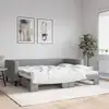 Image de Lit De Jour Avec Lit Gigogne Gris Clair 90x190 Cm Tissu Vidaxl