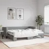 Image de Lit De Jour Avec Gigogne Et Matelas Gris Clair 80x200 Cm Tissu Vidaxl