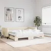 Image de Lit De Jour Avec Gigogne Et Matelas Crème 90x200 Cm Tissu Vidaxl
