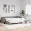 Image de Lit De Jour Avec Gigogne Et Matelas Taupe 100x200 Cm Tissu Vidaxl