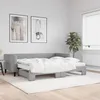 Image de Lit De Jour Avec Gigogne Et Matelas Gris Clair 90x190 Cm Tissu Vidaxl