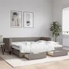 Image de vidaXL Lit de jour avec gigogne et tiroirs taupe 90x200 cm tissu 3196617