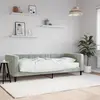 Image de Lit De Jour Avec Matelas Gris Clair 80x200 Cm Velours Vidaxl