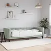 Image de Lit De Jour Avec Matelas Gris Clair 90x190 Cm Velours Vidaxl