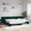 Image de Lit De Jour Avec Gigogne Sans Matelas Vert Foncé 90x200 Cm Vidaxl