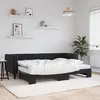 Image de Lit De Jour Avec Lit Gigogne Et Matelas Noir 80x200 Cm Velours Vidaxl