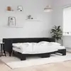 Image de Lit De Jour Avec Gigogne Et Matelas Noir 90x200 Cm Velours Vidaxl