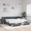 Image de Lit De Jour Avec Gigogne Et Tiroirs Sans Matelas 90x200 Cm Vidaxl