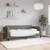 Image de Lit De Jour Avec Matelas Gris Foncé 80x200 Cm Tissu Vidaxl