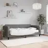 Image de Lit De Jour Avec Matelas Gris Foncé 90x200 Cm Tissu Vidaxl