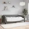 Image de Lit De Jour Avec Matelas Gris Foncé 100x200 Cm Tissu Vidaxl