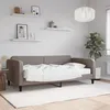 Image de Lit De Jour Avec Matelas Taupe 100x200 Cm Tissu Vidaxl