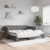 Image de Lit De Jour Avec Gigogne Sans Matelas Gris Foncé 90x200 Cm Vidaxl