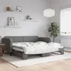 Image de Lit De Jour Avec Gigogne Sans Matelas Gris Foncé 90x190 Cm Vidaxl