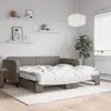 Image de Lit De Jour Avec Gigogne Et Matelas Taupe 100x200 Cm Tissu Vidaxl