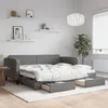 Image de Lit De Jour Avec Gigogne Et Tiroirs Sans Matelas 90x190 Cm Vidaxl