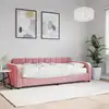 Image de Lit De Jour Avec Matelas Rose 80x200 Cm Velours Vidaxl