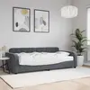 Image de Lit De Jour Avec Matelas Gris Foncé 90x200 Cm Velours Vidaxl