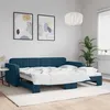 Image de vidaXL Lit de jour avec gigogne sans matelas bleu 90x200 cm 3196928
