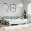 Image de vidaXL Lit de jour avec gigogne sans matelas gris clair 90x200 cm 3196929