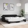 Image de Lit De Jour Avec Gigogne Sans Matelas Noir 90x200 Cm Vidaxl