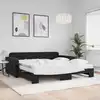 Image de Lit De Jour Avec Lit Gigogne Et Matelas Noir 100x200 Cm Velours Vidaxl