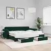Image de Lit De Jour Avec Gigogne Et Tiroirs Sans Matelas 90x200 Cm Vidaxl
