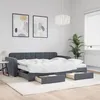Image de vidaXL Lit de Jour avec Lit Gigogne et Tiroirs Canapé-lit avec Rangement Lit dInvité Meuble de Chambre Salon Moderne 3197002