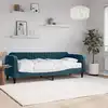 Image de Lit De Jour Avec Matelas Bleu 80x200 Cm Velours Vidaxl