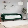 Image de Lit De Jour Avec Matelas Vert Foncé 80x200 Cm Velours Vidaxl