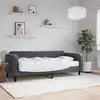 Image de Lit De Jour Avec Matelas Gris Foncé 90x200 Cm Velours Vidaxl