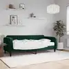 Image de Lit De Jour Avec Matelas Vert Foncé 90x200 Cm Velours Vidaxl
