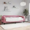 Image de Lit De Jour Avec Matelas Rose 90x200 Cm Velours Vidaxl